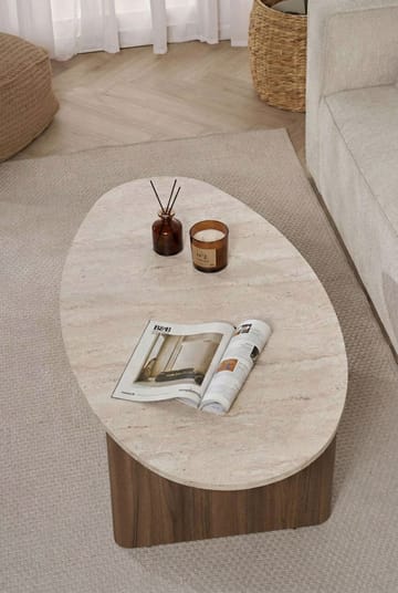 Ceyra Soffbord 120x40x65 cm - Travertine Walnut - Möbler - Bord & matgrupper - Soffbord