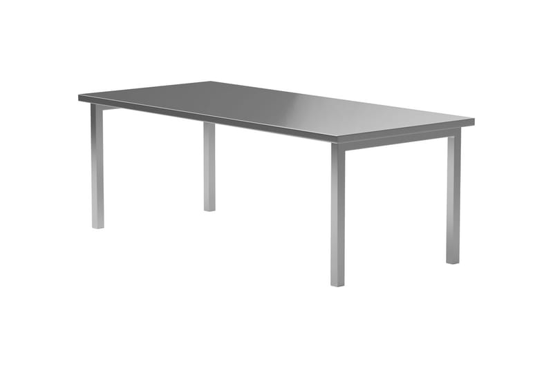Cilo Stort Rektangulärt Matbord 210 cm i Trä och Metall - Silver - Möbler - Bord & matgrupper - Matbord & köksbord