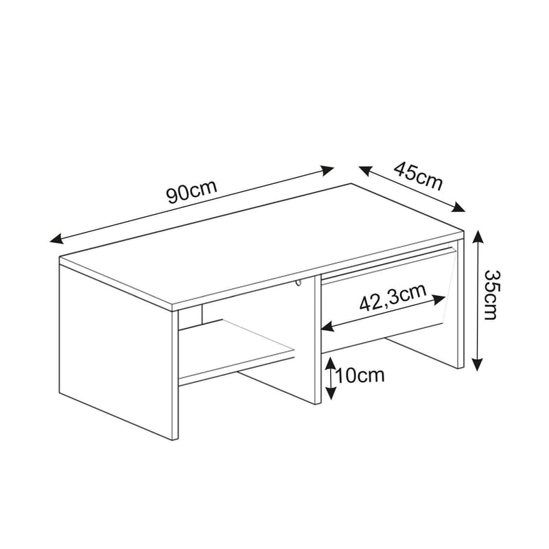 Crala Soffbord 90x35x45 cm - Travertin - Möbler - Bord & matgrupper - Soffbord