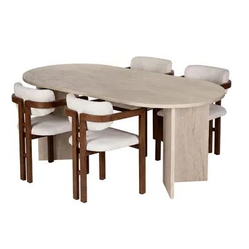 Dano Matgrupp 180 cm med 4 stolar - Vit - Möbler - Bord & matgrupper - Matgrupper