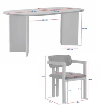 Dano Matgrupp 180 cm med 6 stolar - Möbler - Bord & matgrupper - Matgrupper