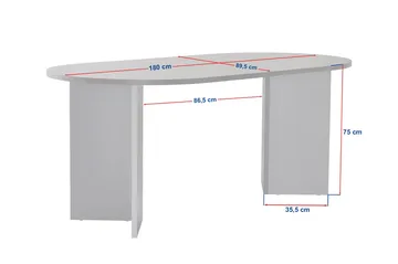 Dano Ovalt Matbord 180x90 cm med Travertin- och Valnötsutseende - Beige - Möbler - Bord & matgrupper - Matbord & köksbord
