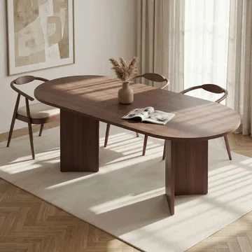 Dano Utdragbart Matbord 160-200 cm Oval - Valnöt - Möbler - Bord & matgrupper - Matbord & köksbord