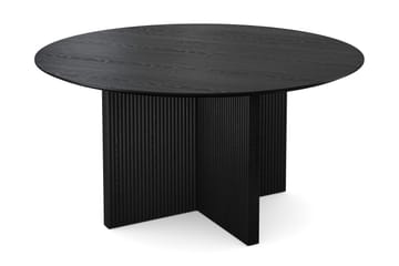 Edda Runt Matbord 150cm Fanér - Svart - Möbler - Bord & matgrupper - Matbord & köksbord