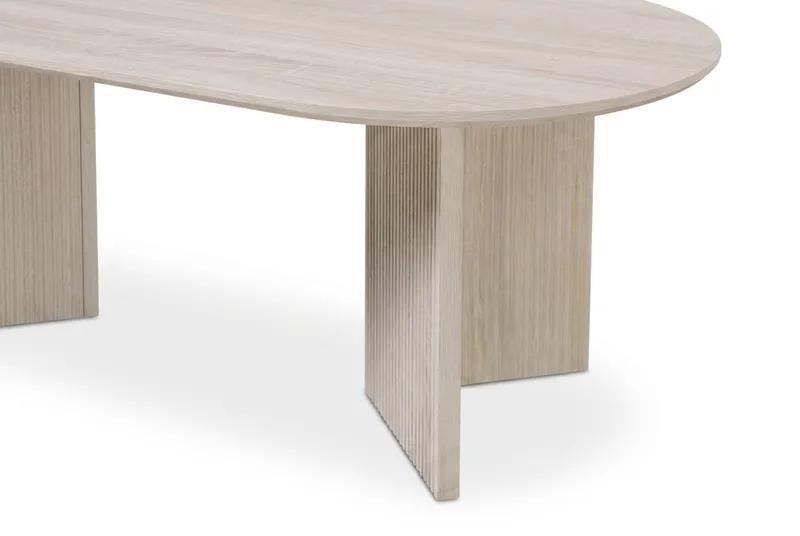 Edda Soffbord Oval 120 cm - Vitlaserad - Möbler - Bord & matgrupper - Soffbord