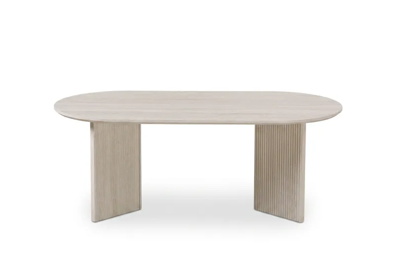 Edda Soffbord Oval 120 cm - Vitlaserad - Möbler - Bord & matgrupper - Soffbord