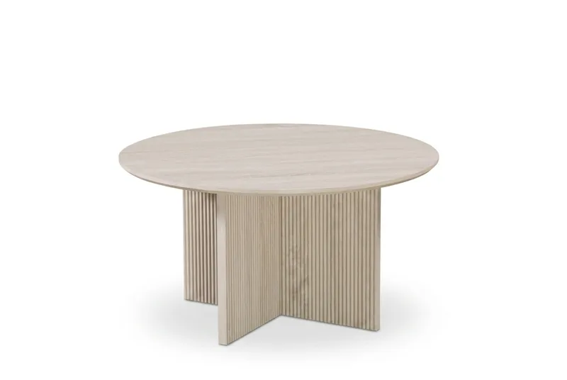 Edda Soffbord Rund 85 cm - Vitlaserad ek - Möbler - Bord & matgrupper - Soffbord