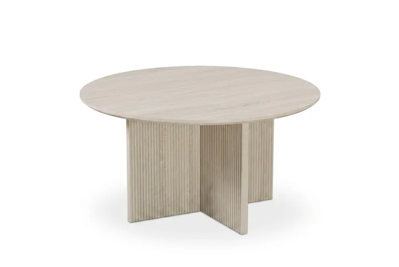 Edda Soffbord Rund 85 cm, Vitlaserad