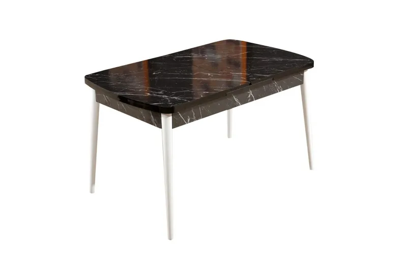 Eryon Matbord 132 cm Rektangulär, Svart/Vit