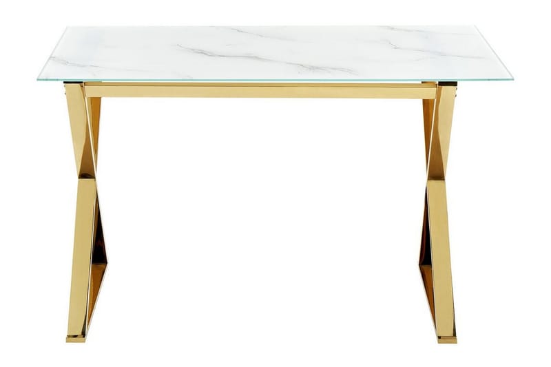 Foxter Matbord 70x120 cm, Vit/Guld