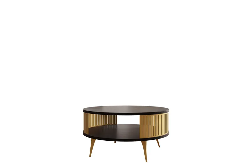 Galia Soffbord 75 cm, Guld/Svart