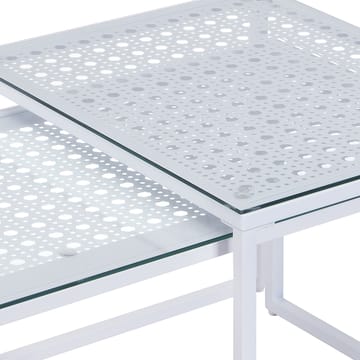 Galilo Satsbord 100 cm Set om 2 - Transparent och matt vit - Möbler - Bord & matgrupper - Soffbord