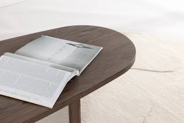 Grönvik Ovalt Soffbord 130x65 cm med Trä- och Valnötsutseende - Brun - Möbler - Bord & matgrupper - Soffbord