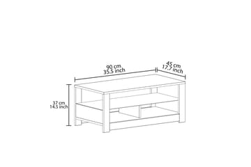 Griselda Soffbord 90 cm - Vit/Ek - Möbler - Bord & matgrupper - Soffbord