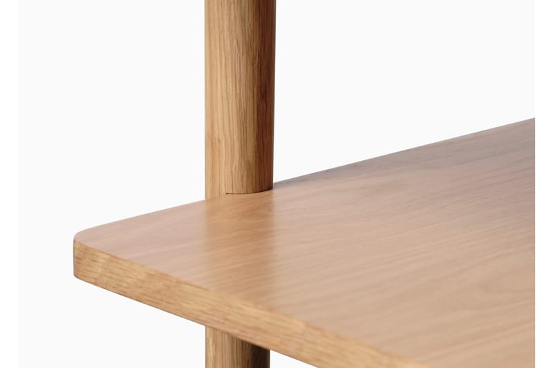 Grumio Rektangulärt Soffbord 120 cm med Hylla i Massivt Trä och Träfanér - Beige - Möbler - Bord & matgrupper - Soffbord