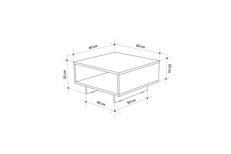 Hapeila Soffbord 60 cm - Antracit - Möbler - Bord & matgrupper - Soffbord
