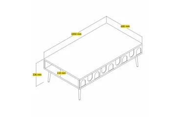 Hazim Soffbord 105 cm - Guld - Möbler - Bord & matgrupper - Soffbord