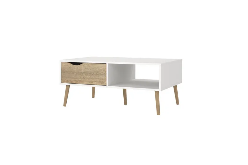 Hostafranc Soffbord 98,7 cm, Natur/Vit