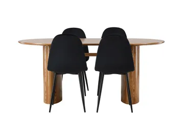 Isolde Matgrupp 180 cm Oval med 4 Polar Stolar - Möbler - Bord & matgrupper - Matgrupper