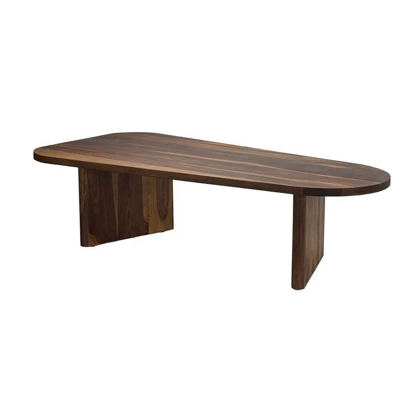 Ivoeri Soffbord 120 cm Oval Lantlig stil, Varm mörkbrun
