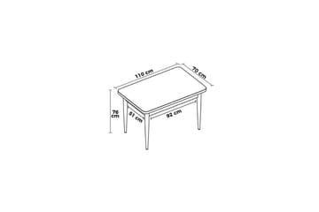 Javren Matbord 114 cm Rektangulär - Svart Marmor/Svart - Möbler - Bord & matgrupper - Matbord & köksbord