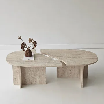 Jorvis Soffbord 120 cm Oval - Travertin - Möbler - Bord & matgrupper - Soffbord