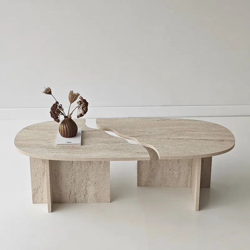 Jorvis Soffbord 120 cm Oval - Travertin - Möbler - Bord & matgrupper - Soffbord