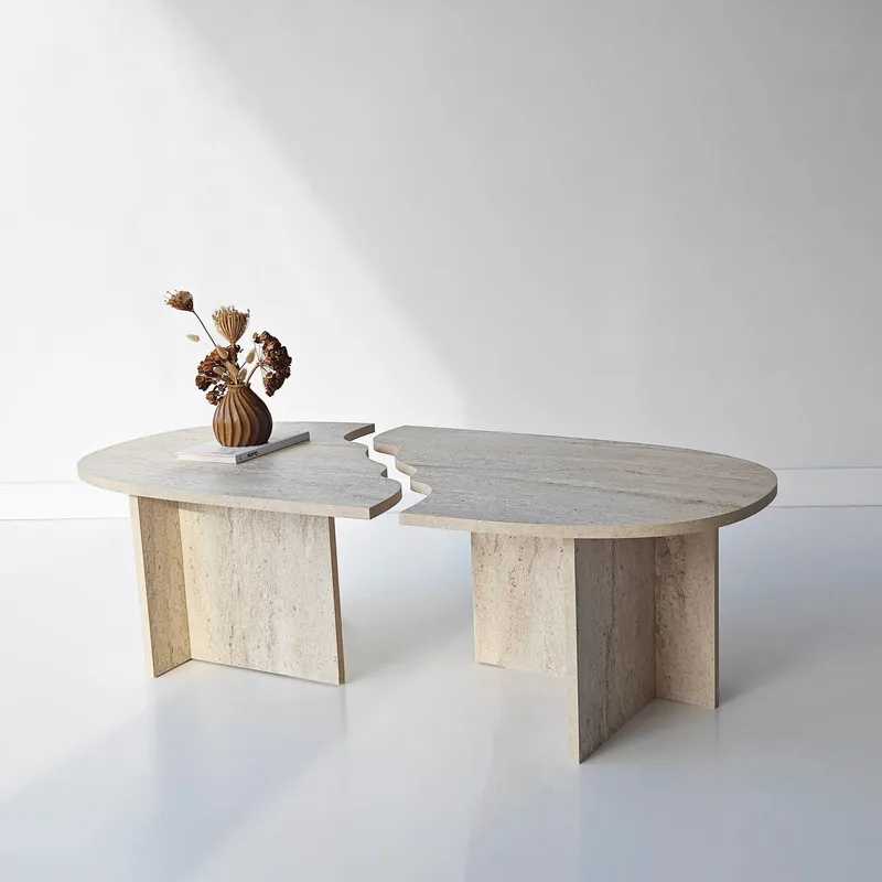 Jorvis Soffbord 120 cm Oval - Travertin - Möbler - Bord & matgrupper - Soffbord