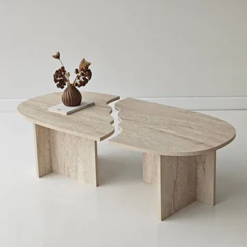 Jorvis Soffbord 120 cm Oval - Travertin - Möbler - Bord & matgrupper - Soffbord