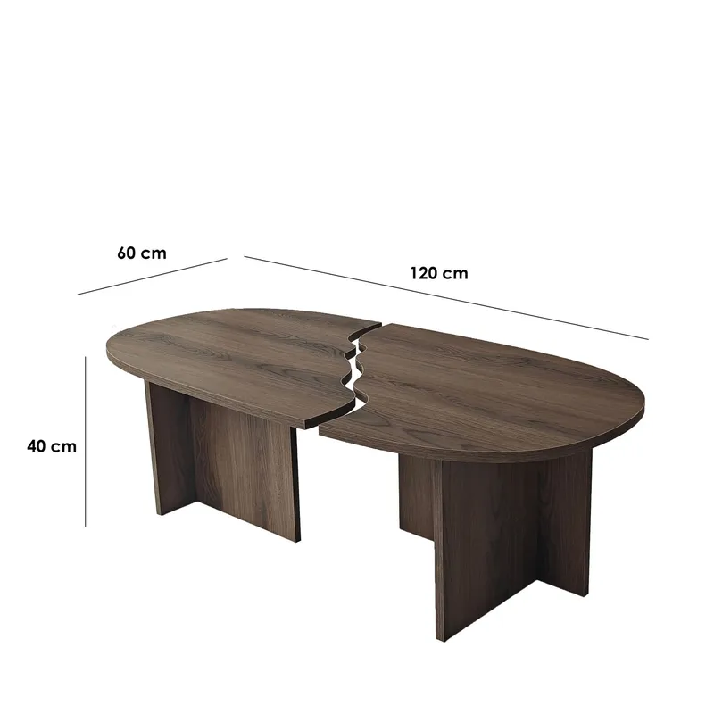 Jorvis Soffbord 120 cm Oval - Valnöt - Möbler - Bord & matgrupper - Soffbord