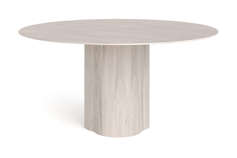 Juno Runt Matbord ø150 cm Fanér, Vitlaserad