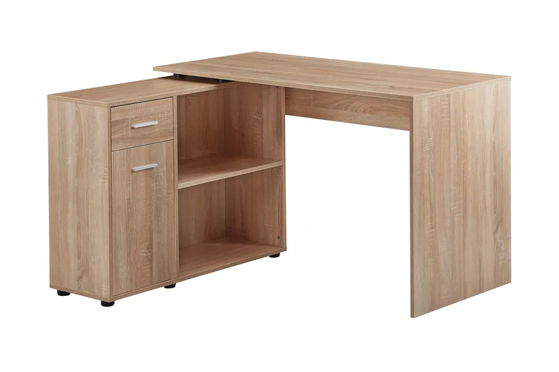 Gulshan Hörnskrivbord 120 cm, Brun/Natur