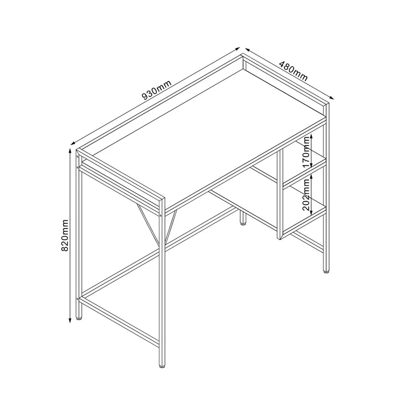 Skrivbord Lester Melamin 93x48x82 cm - ljust trä - Möbler - Bord & matgrupper - Kontorsbord - Skrivbord