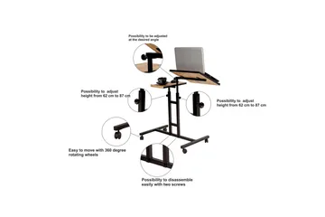 Similton Ståskrivbord 67 cm Text Randig - Trä/natur - Möbler - Bord & matgrupper - Kontorsbord - Skrivbord - Höj och sänkbart skrivbord