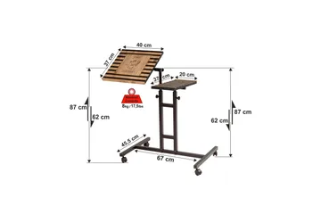 Similton Ståskrivbord 67 cm Text Randig - Trä/natur - Möbler - Bord & matgrupper - Kontorsbord - Skrivbord - Höj och sänkbart skrivbord