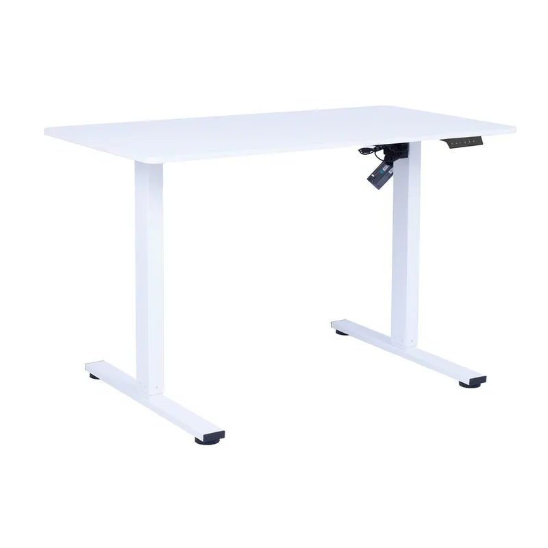 Skrivbord Ergo Fit med 1 motor 120x60x71,5-116 cm, Vit