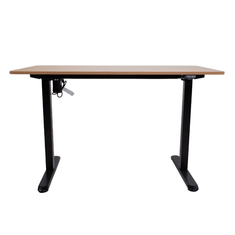 Skrivbord Ergo Light med 1 motor 120x60x73–118 cm, ek/svart