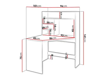 Zayden Skrivbord 96 cm - beige - Möbler - Bord & matgrupper - Kontorsbord - Skrivbord - Hörnskrivbord