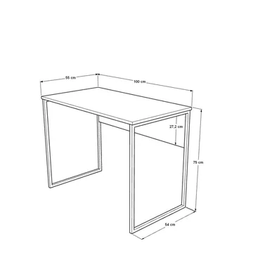 Valren Skrivbord 100x75x55 cm - Ek/Antracit - Möbler - Bord & matgrupper - Kontorsbord - Skrivbord