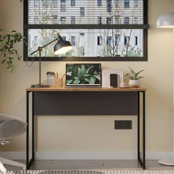 Valren Skrivbord 100x75x55 cm - Ek/Antracit - Möbler - Bord & matgrupper - Kontorsbord - Skrivbord
