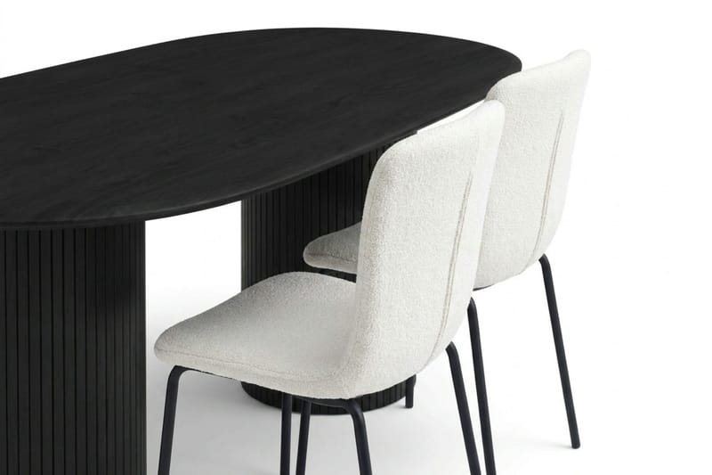 Kopparbo Matgrupp oval 180 cm Svart med 6 Katy Matstolar - Svart - Möbler - Bord & matgrupper - Matgrupper