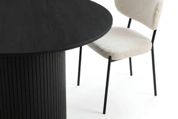 Kopparbo Matgrupp runt 110 cm Svart med 4 Gemmiano Matstolar - Svart - Möbler - Bord & matgrupper - Matgrupper