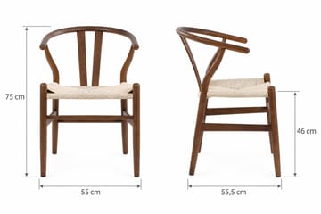 Kopparbo Matgrupp runt 110 cm Valnöt med 4 Dastoori Matstolar - Valnöt - Möbler - Bord & matgrupper - Matgrupper