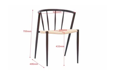 Kopparbo Rund Matgrupp 110 cm – Matbord med 4 Winston Matstolar i Trä med Valnötsutseende - Brun - Möbler - Bord & matgrupper - Matgrupper