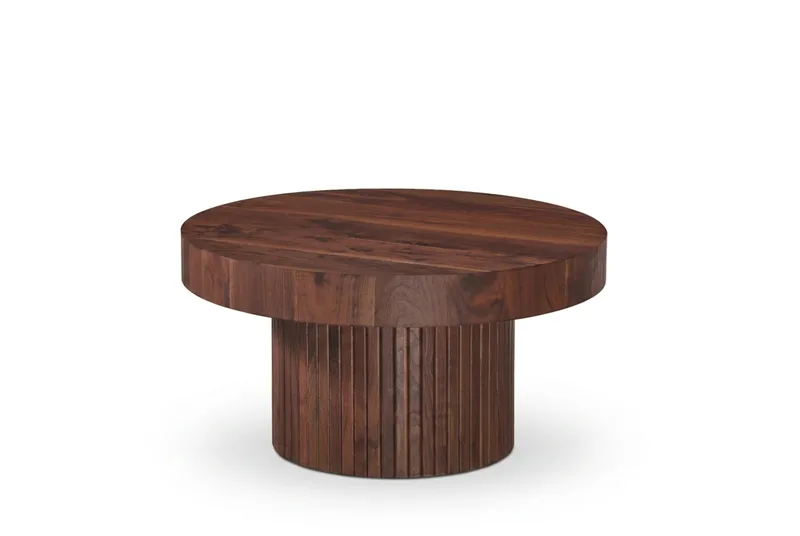 Kopparbo Soffbord Rund 85 cm tjock bordsskiva - Valnöt - Möbler - Bord & matgrupper - Soffbord