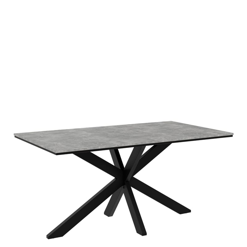 Kovrel Matbord 160 Rektangulär, Svart/Grå