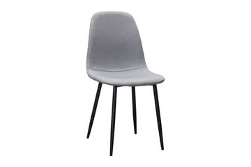 Kronblom Matbord 120 cm +  4 st Nibe stol grå med svarta ben - Vit/Grå - Möbler - Bord & matgrupper - Matgrupper