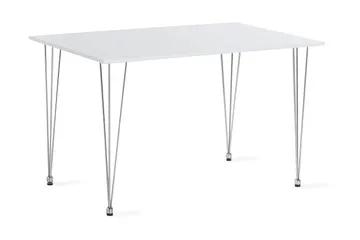 Kronblom Matbord 120 cm +  4 st Nibe stol grå med svarta ben - Vit/Grå - Möbler - Bord & matgrupper - Matgrupper