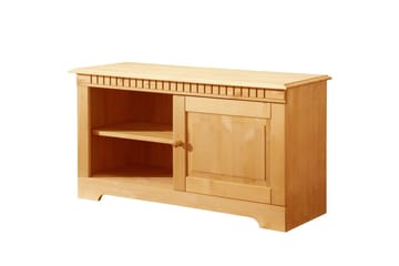 Lowboard Golvstående Tv Bänk 94 cm med Förvaring i Furu - Honungsbrun - Möbler - Tv möbel & mediamöbel - TV bänk & mediabänk