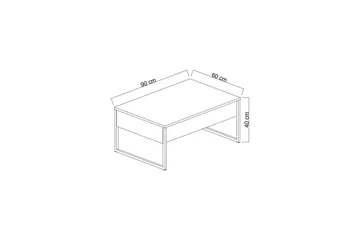 Luxe Soffbord 90 cm - Beige/Svart - Möbler - Bord & matgrupper - Soffbord